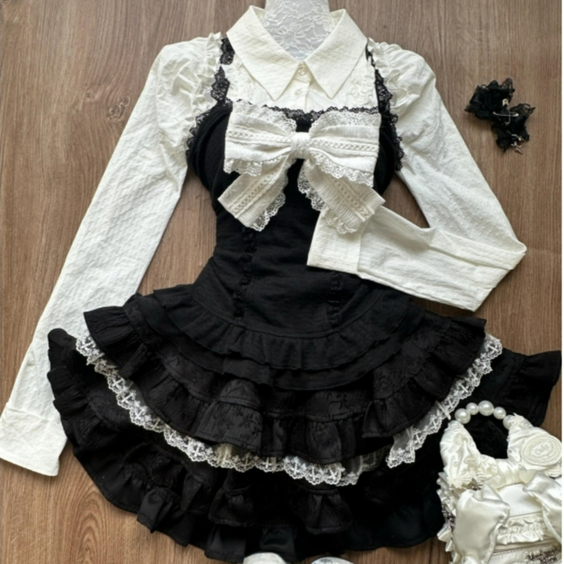 Fly Line - Y2k Aesthetic Lolita Style 3 Piece