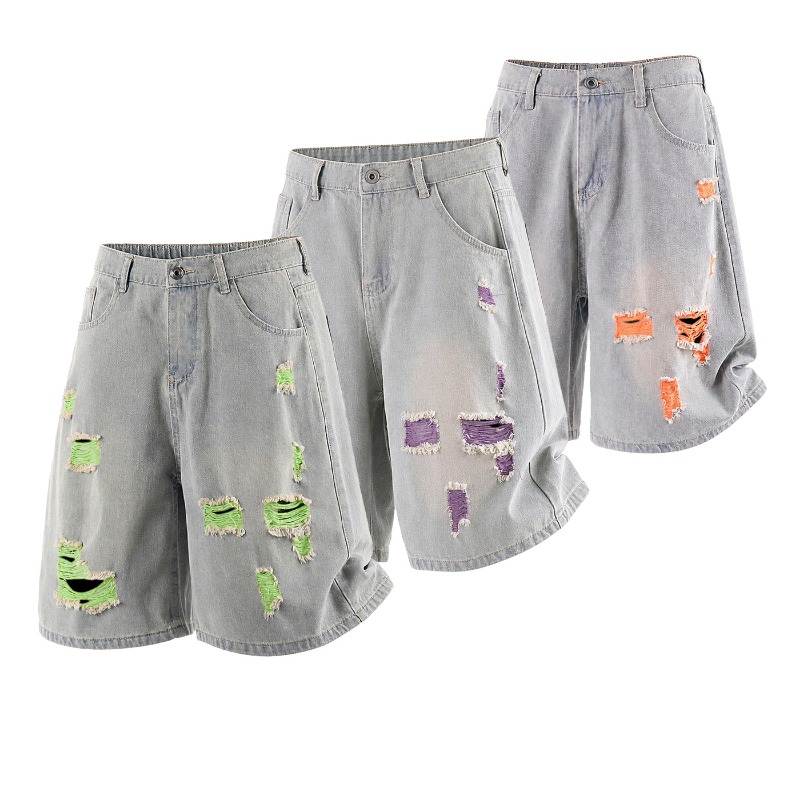 Men's Lined Ripped Denim Short - Fly Line ulasan dan harga