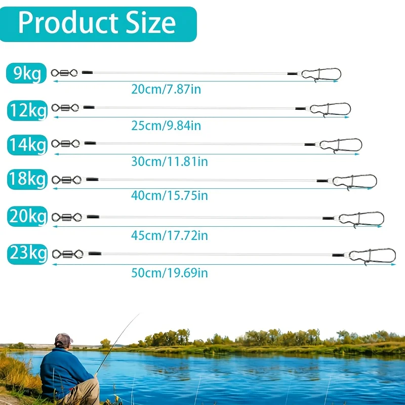 15pcs Fluorocarbon Wire Leader - Leader Line ulasan dan harga
