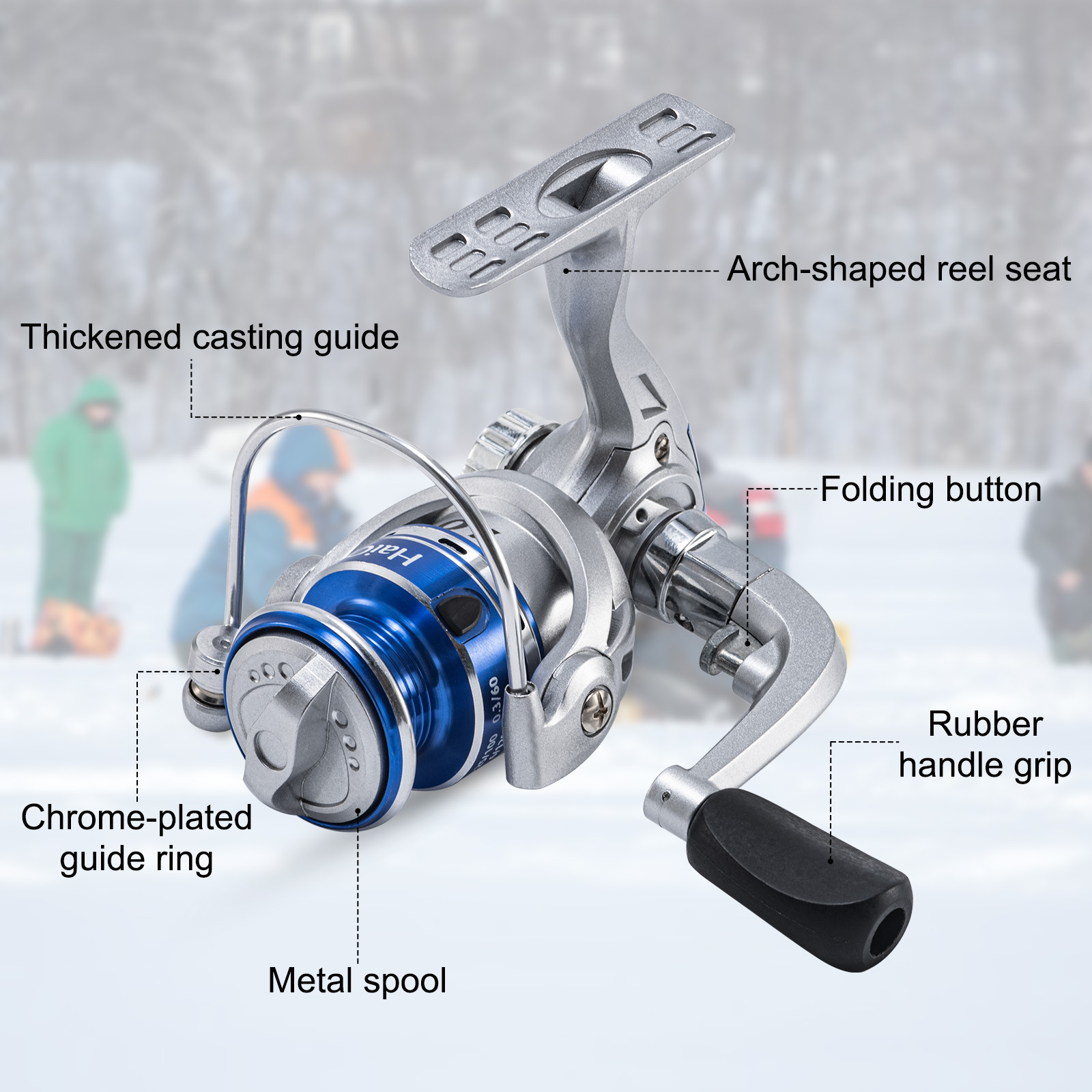 Goture New Ice Fishing Reels W - Ice Fishing Line ulasan dan harga