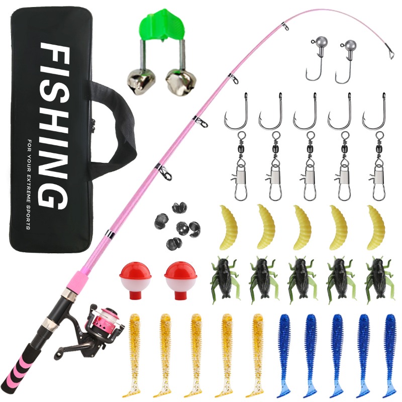 Kids Adult Beginner Fishing Ro - Freshwater Line ulasan dan harga