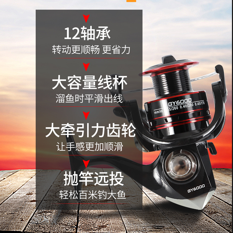 Gy Series 12 Ball Bearings Met - Ice Fishing Line ulasan dan harga