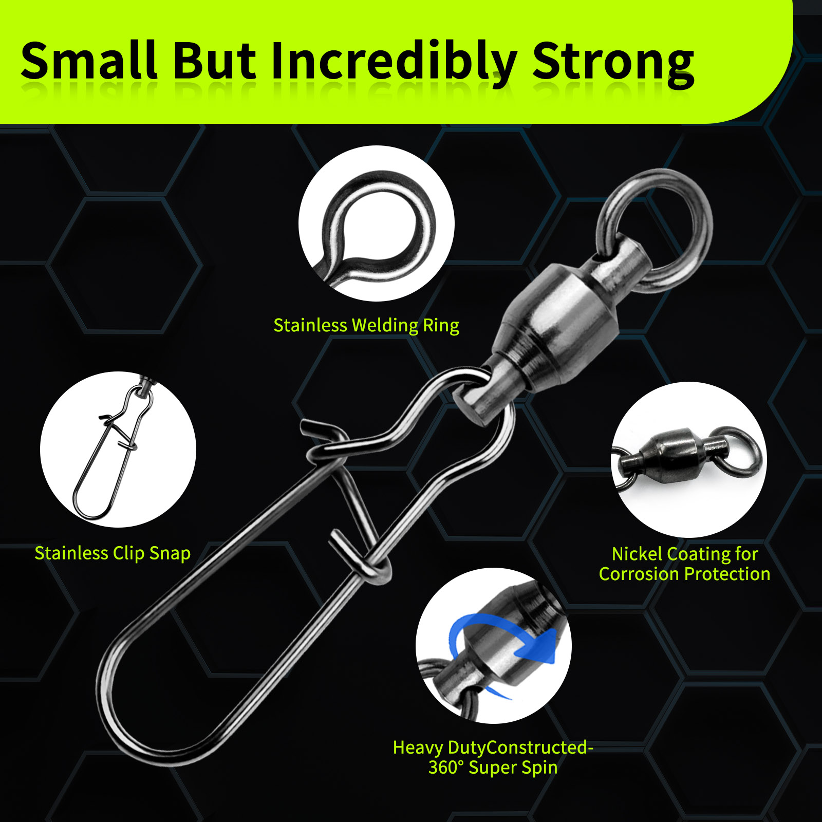 9KM 10PCS Ball Bearing Swivel  - Freshwater Line ulasan dan harga