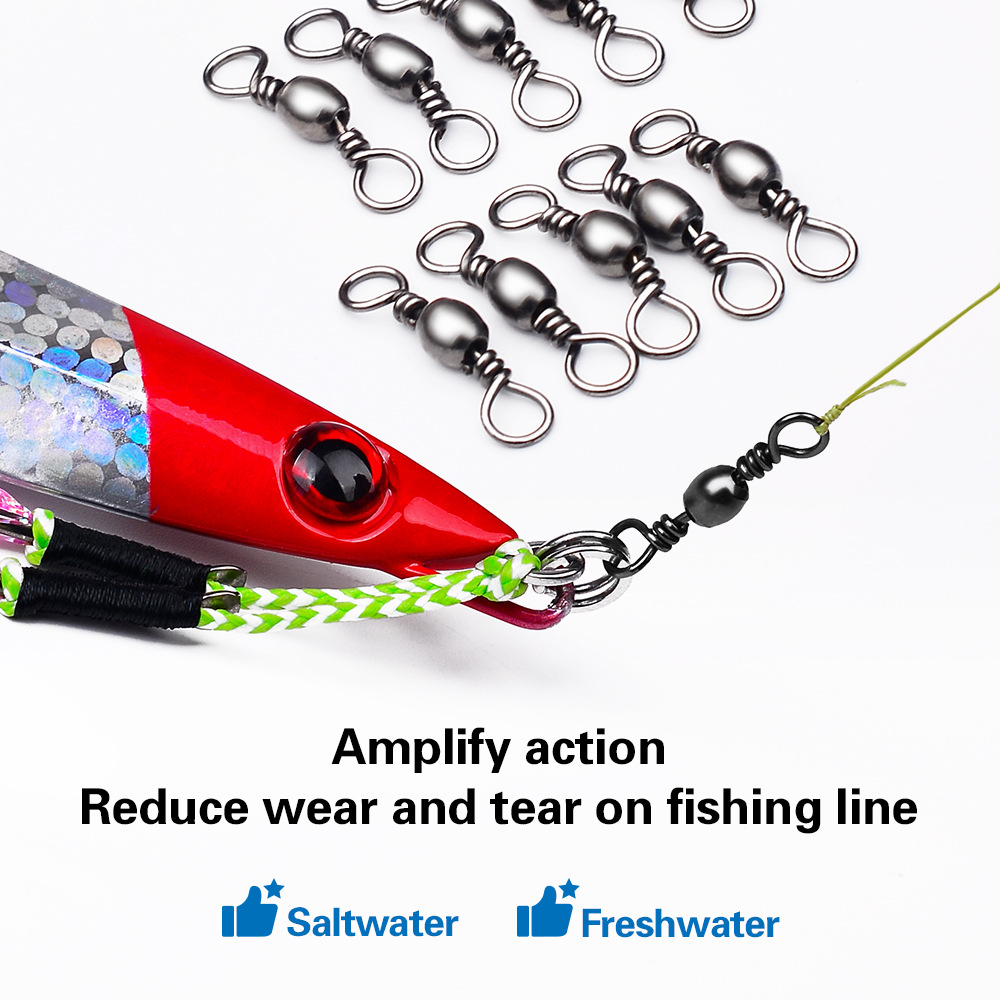 100Pcs Fishing Swivels Connect - Freshwater Line ulasan dan harga