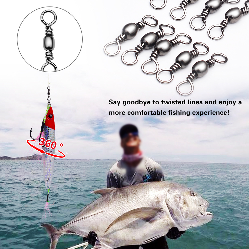 100Pcs Fishing Swivels Connect - Freshwater Line ulasan dan harga