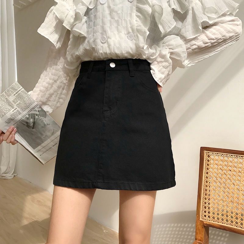 Basic Solid Color High Waist D - Fly Line ulasan dan harga