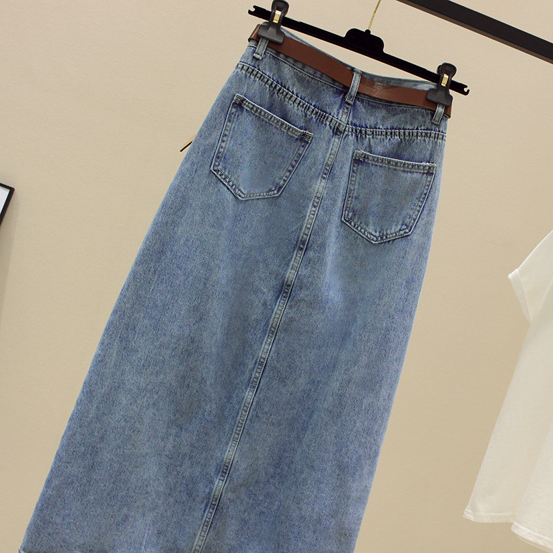 Sexy Wrap Buttocks Denim Skirt - Fly Line ulasan dan harga